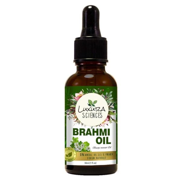 Luxura Sciences Organic Brahmi Oil For hair conditioning, dandruff and dry scalp | Herbal scalp treatment. 30 ML