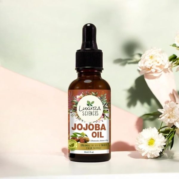 Luxura Sciences JOJOBA OIL Natural Unrefined Moisturizer for Skin Hair and Nails,Natural Cold Pressed Unrefined Hexane Free Oil for Hair & Face (30 ML) - Image 5