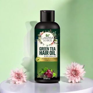 Luxura Sciences Green Tea Hair Oil with Onion Oil 200ml for Hair Improvement.