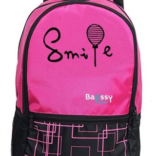 BAGSSY 32 L Bag for School | College | Casual Multipurpose Backpack for Students | Water Resistant | Unisex Design | Stylish & Durable | 1 Year Warranty Pink & Black...