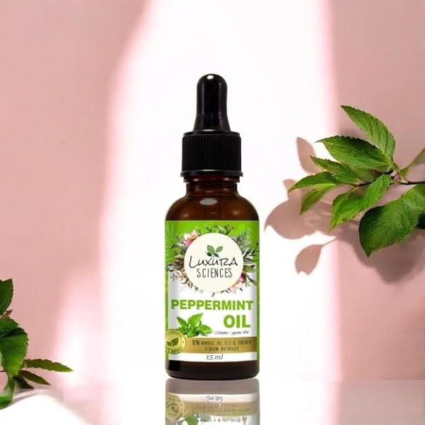 Luxura Sciences Organic Peppermint Essential Oil for Diffuser Relaxation and Hair Care with Mentha Piperita Extract Refreshing Mint Aroma for Home and Office Use (30 ML) - Image 2