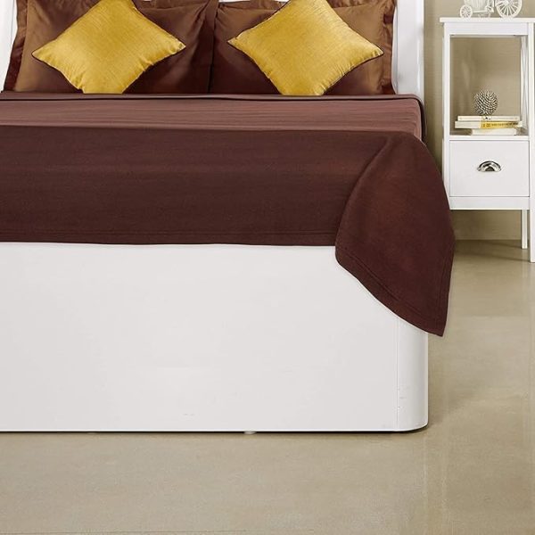Solid Single Fleece Blanket-400GM (Brown) - Image 4