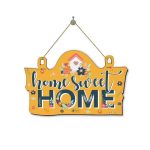 Indigifts Home Sweet Home Printed Wooden Home Entrance Decor 11.05x7 Inches - Home Decoration| Home Decor for Wall | Material: 4mm Medium Density Fiber made out of wooden residual glued under heat