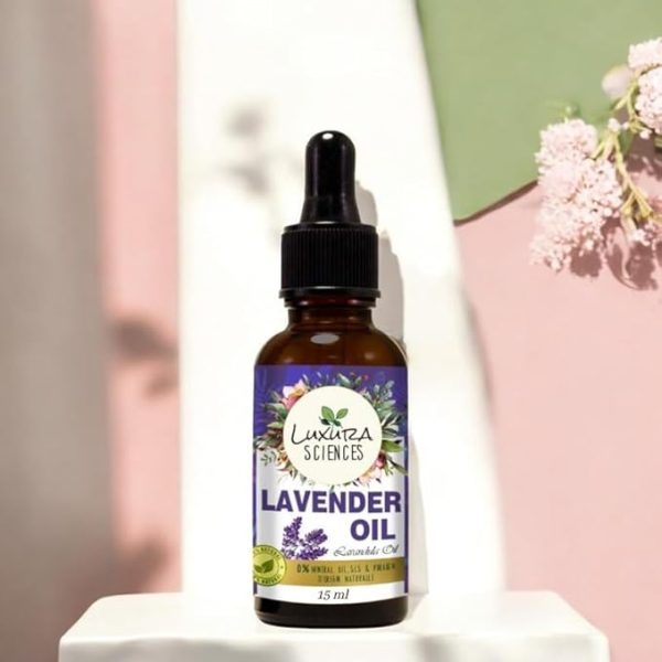 Luxura Sciences Lavender oil for hair growth skin care nail strengthening aromatherapy soothing scalp massage pure and natural therapeutic grade oil for relaxation wellness 15ml - Image 2