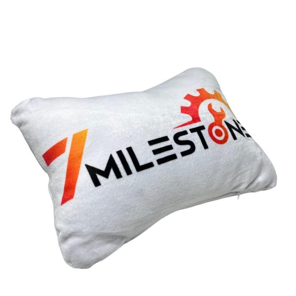 7 Mile Stone Car Neck Rest Pillow Set of 2 White