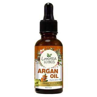 Luxura Sciences Organic Moroccan Argan Oil for Skin, Nails & Hair, Face Moisturizer, Cold Pressed, Hair Moisturizer, Rich in Vitamin E & Carotenes (30 ML)