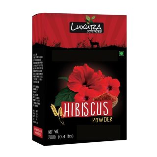 Luxura Sciences Hibiscus Powder For Hair Improvement 200 Grams, Hibiscus Flower Powder Natural.
