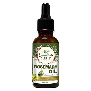 Luxura Sciences rosemary essential oil for hair growth skin care nail strengthening aromatherapy soothing scalp massage pure and natural therapeutic grade oil for relaxation wellness 15ml