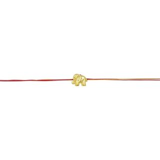 ACCESSHER Enhance the Festivities Gold Plated Acrylic Kid's Rakhi - Complete Set with Roli/Kumkum Packets, Rice and Rakshabandhan Card - Pack of 1