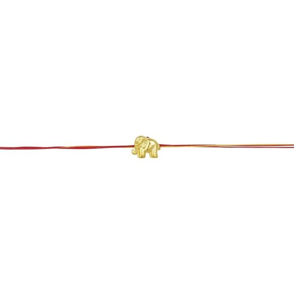 ACCESSHER Enhance the Festivities Gold Plated Acrylic Kid's Rakhi - Complete Set with Roli/Kumkum Packets, Rice and Rakshabandhan Card - Pack of 1