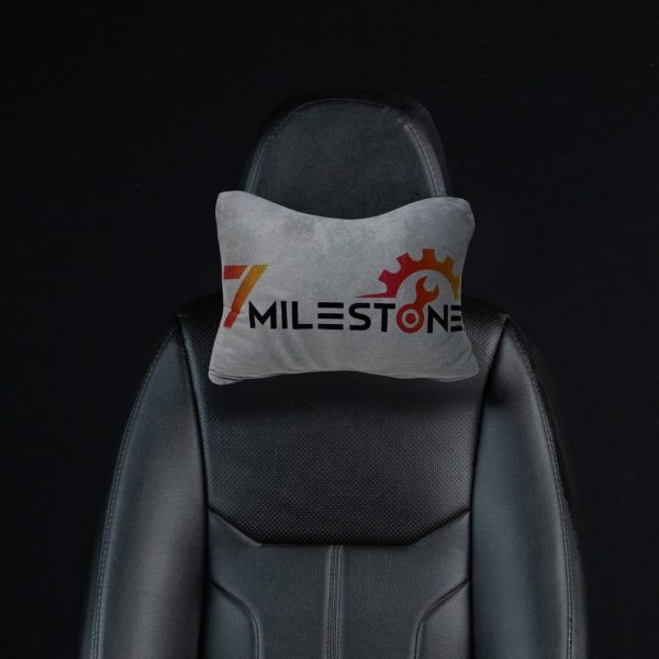 7 Mile Stone Car Neck Rest Pillow Set of 2 Grey - Image 5