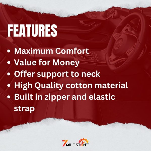 7 Mile Stone Car Neck Rest Pillow Set of 2 White - Image 4