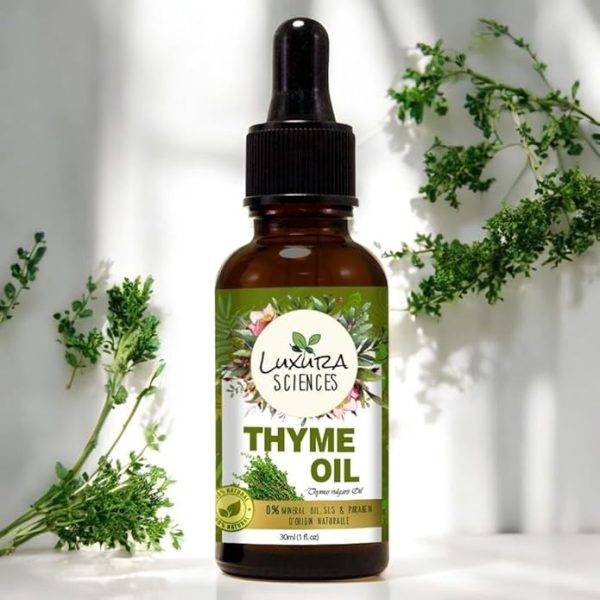 Luxura Sciences THYME Essential Oil Natural Therapeutic Grade Oil for Skin Care, Hair Care, Body Massage & Aromatherapy - Energizing Gale of Evergreen (30 ML) - Image 6