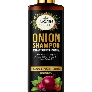 Luxura Sciences Onion Oil Shampoo For Hair 300ML Sulphate Free Gentle Cleansing No Parabens No Silicones No Colorants Nourishing Formula Reduces Hair Fall