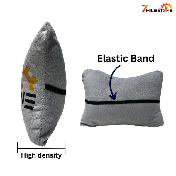 7 Mile Stone Car Neck Rest Pillow Set of 2 Grey - Image 2