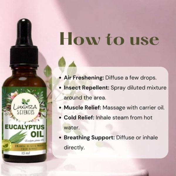 Luxura Sciences Eucalyptus Oil 30ml - Image 2