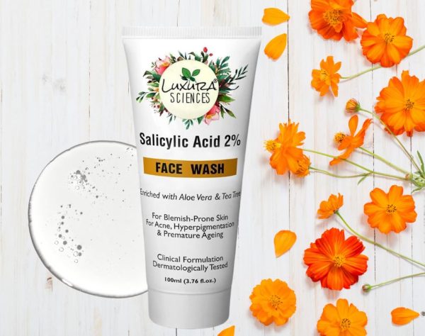 Luxura Sciences Salicylic Acid 2% Face Wash with Niacinamide, Aloe Vera & Tea Tree: 100ml - Image 2