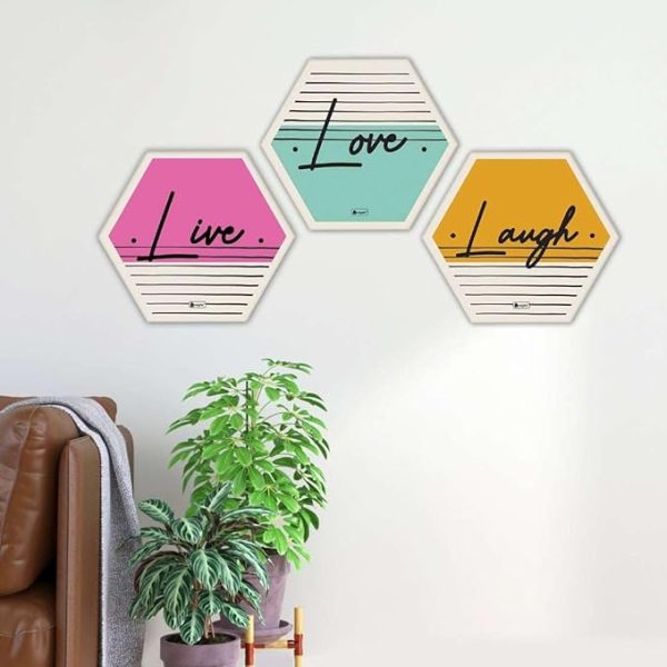 Indigifts Diwali Decoration for Home Hexagon Wall Decor Poster Frame- Set of 3, Wall Decoration Items for Frame, Wall Decoration Items for Frame, Poster Frames For Wall, Hexagone Frames Wall - Image 5