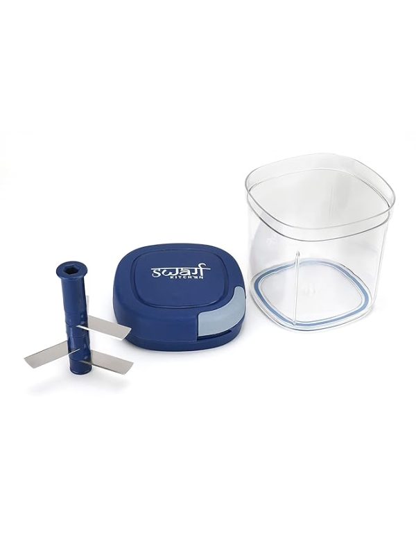 Swarg Kitchen Onion Chopper | Handy and Compact Chopper for Kitchen with 5 Sharp Stainless Steel Blades for Effortlessly Chopping Vegetables | Fruits for Your Kitchen Available (Blue Color, 900 ml) - Image 2