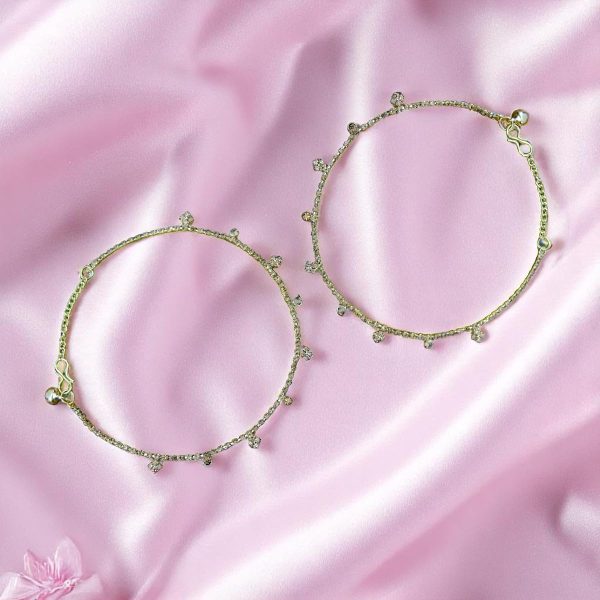 ACCESSHER Silver Plated Anklet Set with Ghungroos | Oxidised Leaf- Design Payal/Legchain/Foot Jewellery | Modern & Traditional Accessories Gift for Women & Girls (Design 11) - Image 4