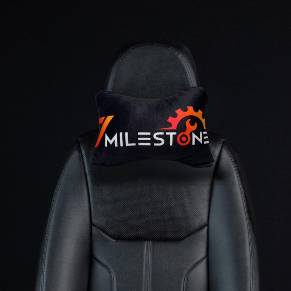 7 Mile Stone Car Neck Rest Pillow Set of 2 Black - Image 5