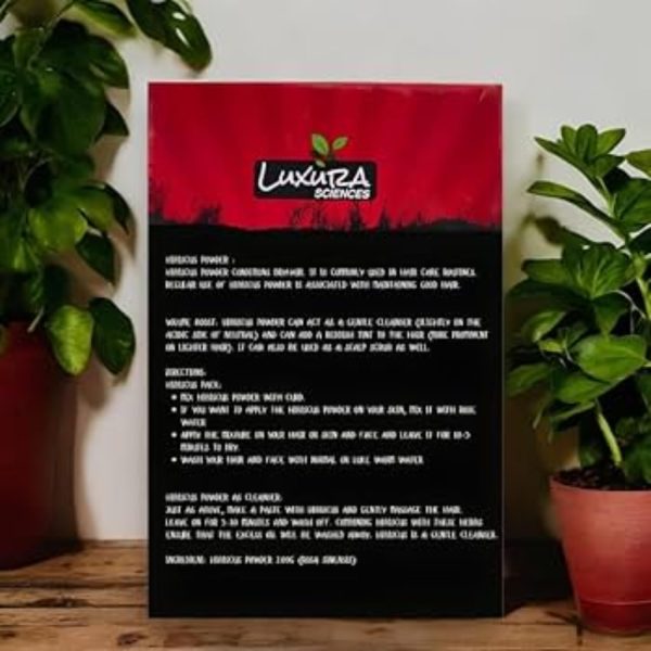 Luxura Sciences Hibiscus Powder For Hair Improvement 200 Grams, Hibiscus Flower Powder Natural. - Image 4