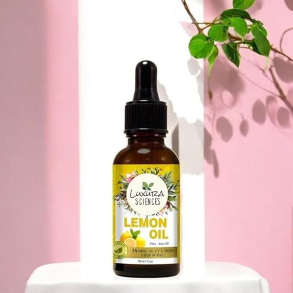 Luxura Sciences Organic Lemon Essential Oil For Skin,Hair and Body (NATURAL - UNDILUTED) Therapeutic Grade -Perfect for Aromatherapy, Relaxation, Skin Therapy & More! 30ML - Image 2