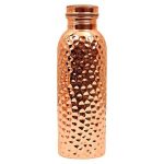 Swarg Kitchen 750 Ml Copper Water Bottle (100% Pure Copper Bottle) | Bpa Free Water Bottle With Anti Oxidant Properties Of Copper - Pack of 1| Hammered copper Bottle