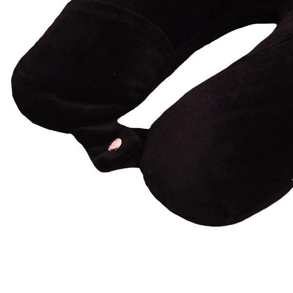 SWARG HOMES Super Comfy Premium Neck Pillow for Travel | Rest Cushion for Travel in Flight | Car | Train | Airplane | Relief Sleeping for Men and Women | Cervical Support | Comfort in Neck at Office and Home [Black] - Image 8