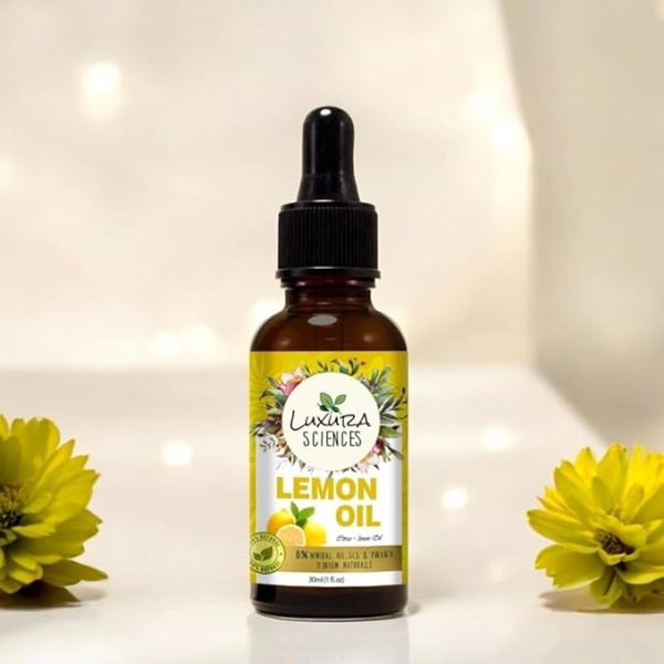 Luxura Sciences Organic Lemon Essential Oil For Skin,Hair and Body (NATURAL - UNDILUTED) Therapeutic Grade -Perfect for Aromatherapy, Relaxation, Skin Therapy & More! 30ML - Image 5