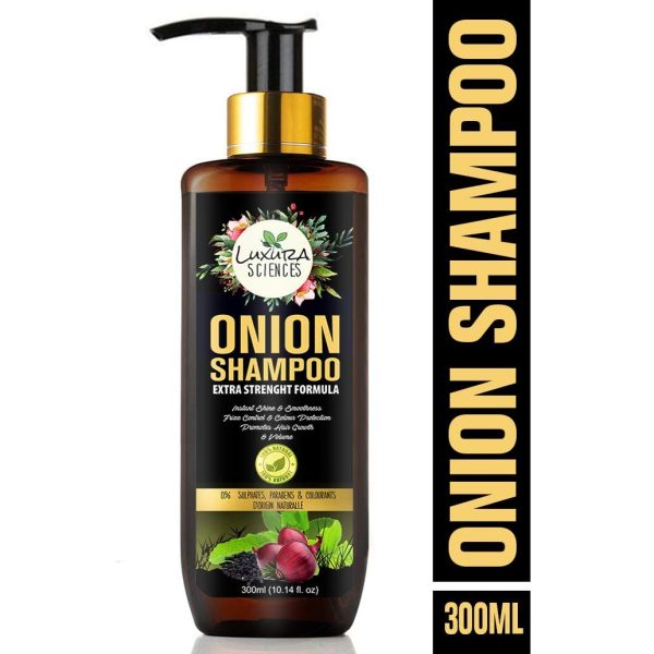 Luxura Sciences Onion Oil Shampoo For Hair 300ML Sulphate Free Gentle Cleansing No Parabens No Silicones No Colorants Nourishing Formula Reduces Hair Fall - Image 5