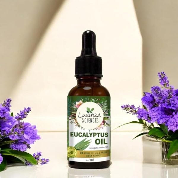 Luxura Sciences Eucalyptus Essential Oil for Hair Skin Nails and Aromatherapy 15ml Soothing and Refreshing Oil for Relaxation Scalp Care Massage Diffuser and DIY Skincare - Image 4