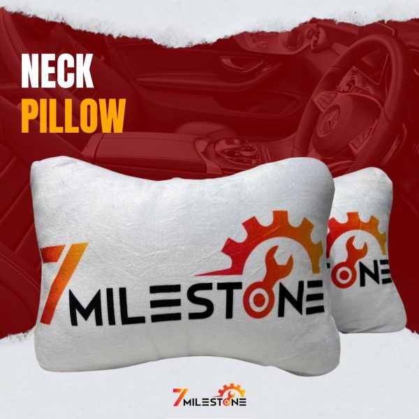 7 Mile Stone Car Neck Rest Pillow Set of 2 White - Image 3