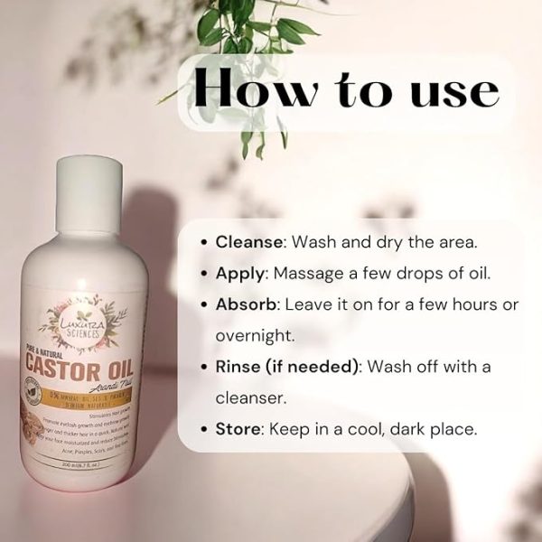 Luxura Sciences Castor Oil 200 ml - Image 3