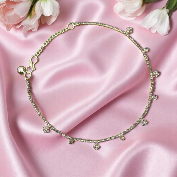 ACCESSHER Silver Plated Anklet Set with Ghungroos | Oxidised Leaf- Design Payal/Legchain/Foot Jewellery | Modern & Traditional Accessories Gift for Women & Girls (Design 11) - Image 2
