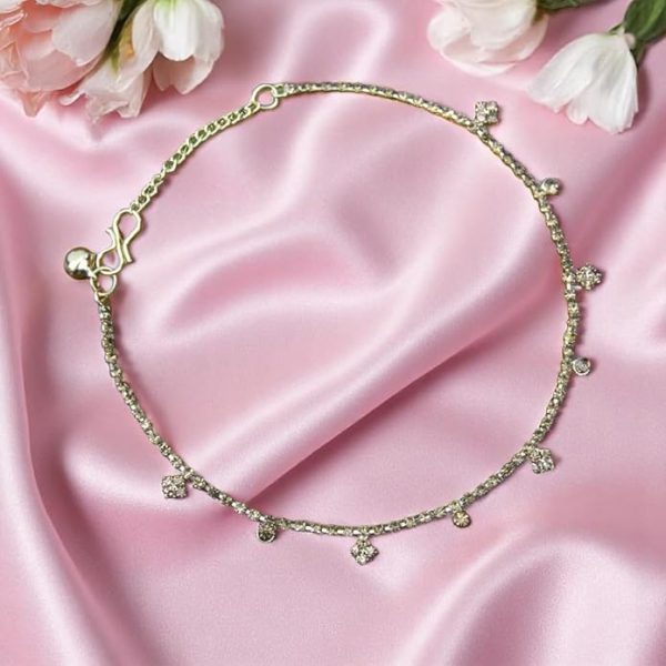 ACCESSHER Silver Plated Anklet Set with Ghungroos | Oxidised Leaf- Design Payal/Legchain/Foot Jewellery | Modern & Traditional Accessories Gift for Women & Girls (Design 11) - Image 4