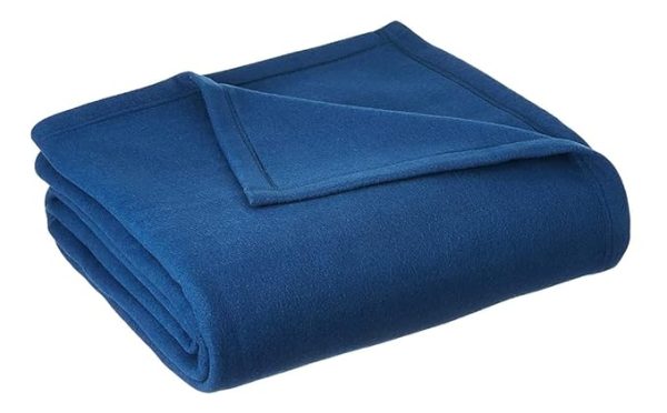 SWARG HOMES Polar Fleece Blanket Double Bed weight 600 Grams Blanket| All Season Ultra Soft & Light-Weight Travel Blanket | Home AC Blanket 90x90 inch, Blue