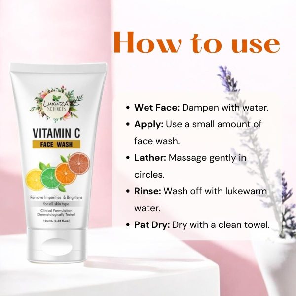 Luxura Sciences Face Wash (vitamin C, 100ml) - Image 4