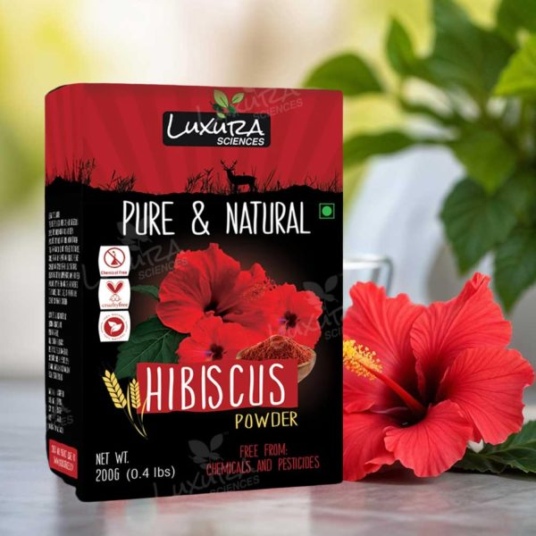Luxura Sciences Hibiscus Powder For Hair Improvement 200 Grams, Hibiscus Flower Powder Natural. - Image 6