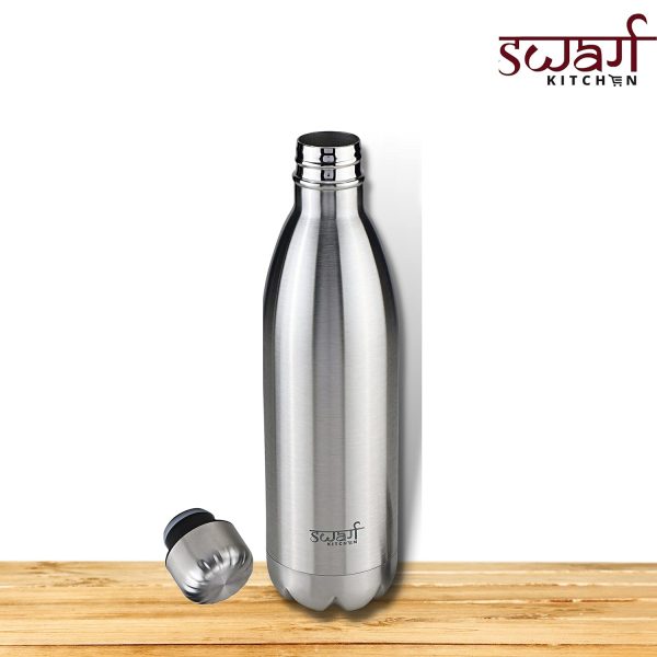 Swarg Kitchen 1000 Ml Thermosteel 24 Hours Hot and Cold Water Bottle 1 Litre | Leak Proof | Insulated Double Walled Office Water Bottle | Gym | Home | Kitchen | Hiking | Trekking | Travel Bottle - Image 2