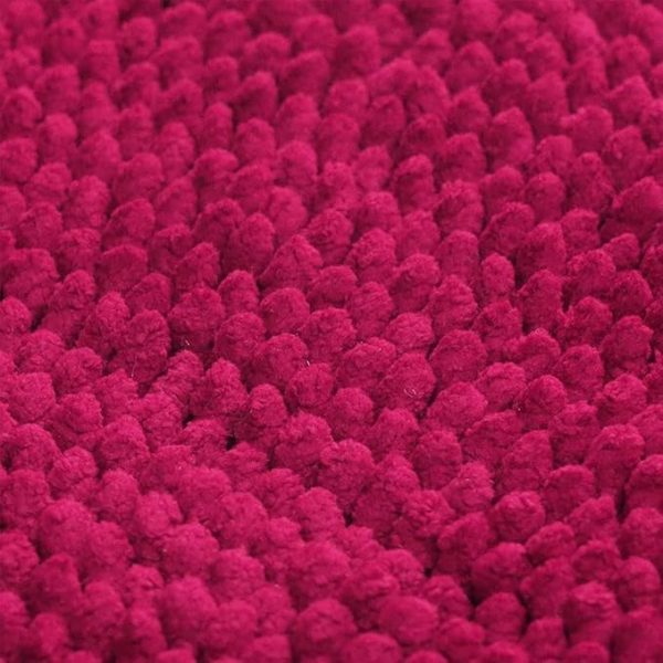 SWARG HOMES Popcorn Microfiber Anti-Skid Bathmat (Red,37X57 cm).Water absorbment Easy Clean Mats Must for Every Home - Image 2