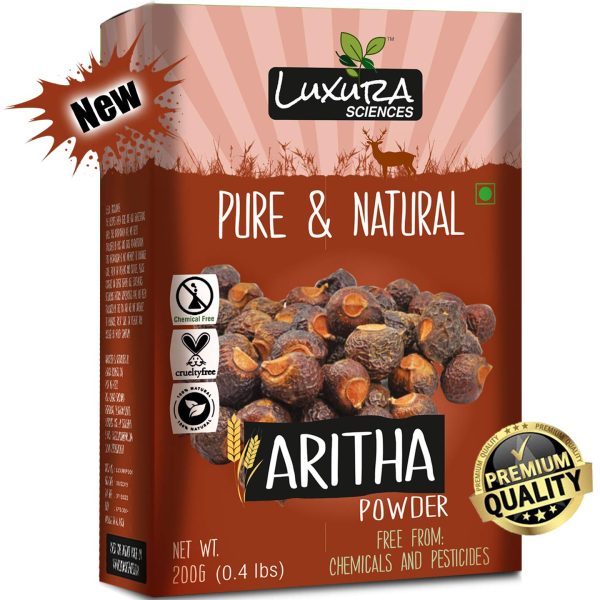 Luxura Sciences Aritha Powder (200g) | Natural Hair & Scalp Cleanser | Gently Cleanses & Revitalizes | Ideal for DIY Hair & Skincare Routines | No Harsh Chemicals