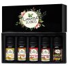 Luxura Sciences Organic Essential Oil Combo for Anti-Ageing - Lavender, Lemon, Ylang Ylang, Avocado & Vitamin E Oils (Pack of 5 x 15 ML)