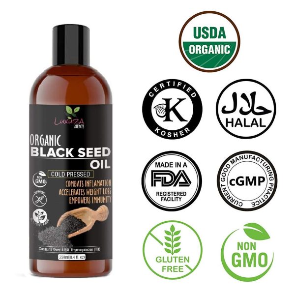 Luxura Sciences Black Seed Oil (Kalonji Oil) for Hair | Cold Pressed | 250ML | Nourishes, Strengthens & Enhances Shine | Lightweight & Suitable for All Hair Types - Image 2