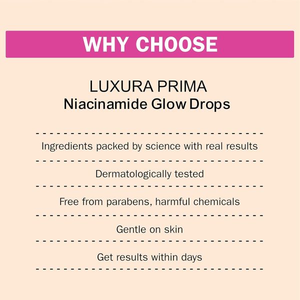 Luxura Prima Water Melon Glow Niacinamide Drops 30ml For Skin Brightening and Ultimate Glow - Image 3