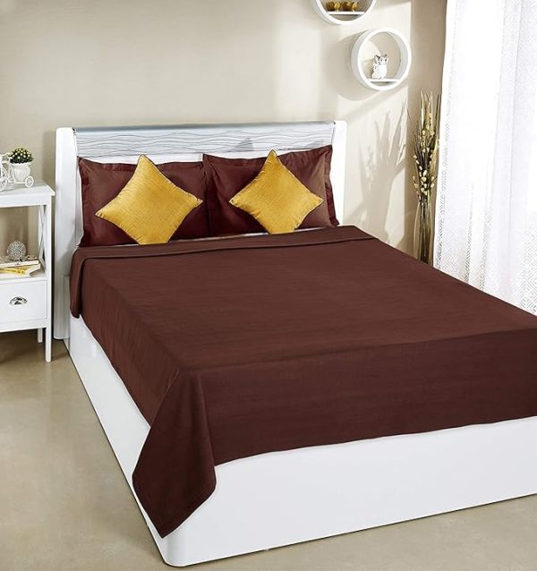SWARG HOMES Polar Fleece Blanket | Single Bed | Weight (800 Grams) | Useful for All Seasons | Ultra Soft & Warm | Light-Weight Travel Blanket | Home AC Blanket | 90x60 inch | Brown - Image 3