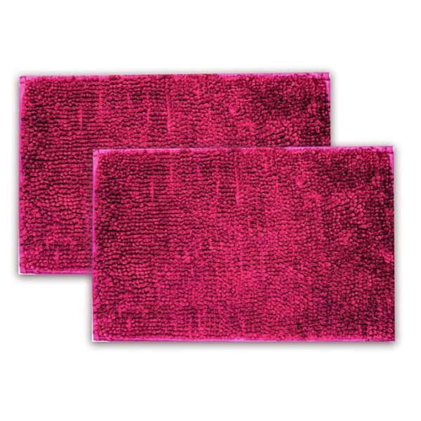 SWARG HOMES Popcorn Microfiber Anti-Skid Bathmat (Red,37X57 cm).Water absorbment Easy Clean Mats Must for Every Home - Image 6