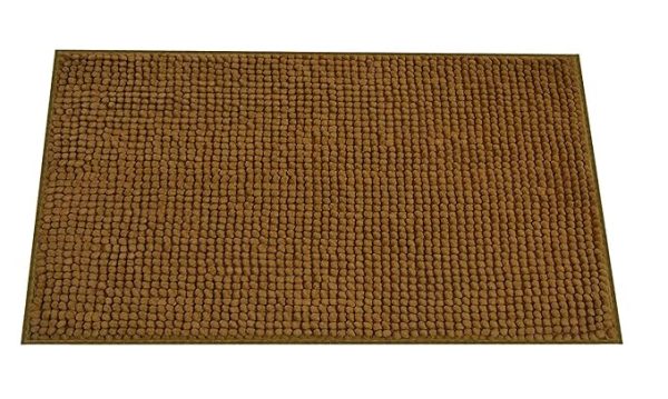 SWARG HOMES Popcorn Microfiber Anti-Skid Bathmat (Brown 37 X 57 cm).Water absobment Easy Clean Mats Must for Every Home Microfibre adds Super-Soft Feel / (Comfor)