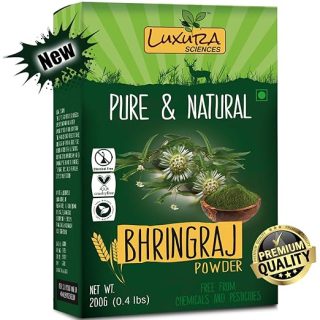 Luxura Sciences Natural Bhringraj Powder for Hair & Conditioning (200 Grams) | Nourishes & Strengthens Hair | Ideal for DIY Hair Masks & Treatments | Natural Care