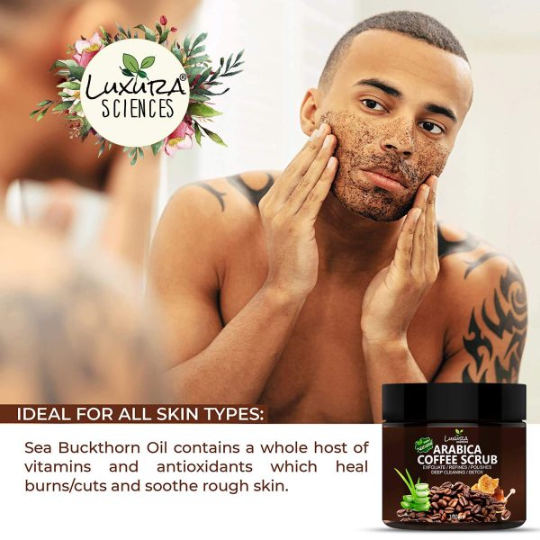 Luxura Sciences Natural Arabica Coffee Scrub For Face 100 Gram, Skin DETOX, EXFOLIATES POLISHES & REFINES | Face Perfection | Energize Your Skin | Face Scrub - Image 5